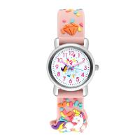 bracelets de montre pour enfants, Plastique, avec verre & alliage de zinc, pour le sport & pour les enfants, plus de couleurs à choisir Vendu par PC[