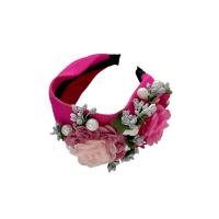 Hair Bands, Cloth, with Lace & Plastic Pearl, handmade, fashion jewelry & for woman [