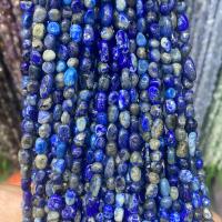 Natürlichen Lapislazuli Perlen, Klumpen, poliert, DIY, blau, 3x5mm, Länge:ca. 40 cm, verkauft von Strang[