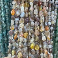 Perle agate Botswana naturelle, pepite, poli, DIY, couleurs mélangées Environ 40 cm, Vendu par brin