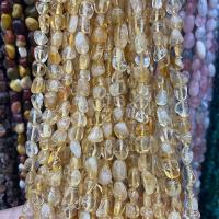 Cristal en jaune naturelles, perles de citrine, pepite, poli, DIY, Jaune Environ 40 cm, Vendu par brin