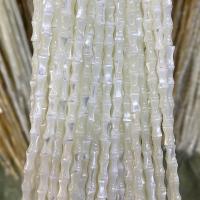 Turbanschnecken Perlen, poliert, DIY, weiß, 4x8mm, Länge:ca. 40 cm, verkauft von Strang[
