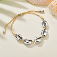 Dyed Shell Bracelet, silver color plated, fashion jewelry & for woman Approx 11-27 cm [