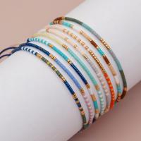 Glass Seed Beads Bracelets, with Cotton Thread, handmade, fashion jewelry & for woman Approx 11.02 Inch 