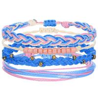 Nylon Cord Bracelets, Wax Cord, hammer, handmade, 4 pieces & Bohemian style & adjustable & for woman Approx 15-30 cm [