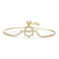 Cubic Zirconia Micro Pave Brass Bracelet, plated, fashion jewelry & micro pave cubic zirconia 17mm cm 