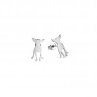 Stainless Steel Stud Earring, 304 Stainless Steel, Dog, Vacuum Ion Plating, fashion jewelry & for woman [