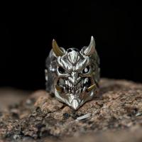 Zinc Alloy Finger Ring, Skull, plated, fashion jewelry & for man 16mm [