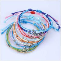 Fashion Create Wax Cord Bracelets, with Zinc Alloy, Bohemian style & for woman Approx 6.3-11 Inch [