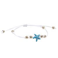 Fashion Create Wax Cord Bracelets, Resin, with Wax Cord, Starfish, fashion jewelry & for woman Approx 5.9-11.8 Inch [