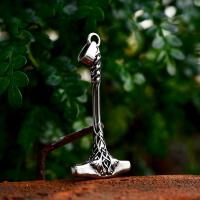 Stainless Steel Thor Hammer Pendant, 304 Stainless Steel, polished, DIY 