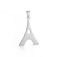 Stainless Steel Pendants, 304 Stainless Steel, Eiffel Tower, Vacuum Ion Plating, fashion jewelry & DIY 