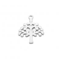 Stainless Steel Pendants, 304 Stainless Steel, Tree, Vacuum Ion Plating, fashion jewelry & DIY 