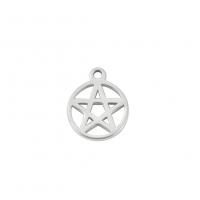 Stainless Steel Star Pendant, 304 Stainless Steel, pentagram, Vacuum Ion Plating, fashion jewelry & DIY & hollow [