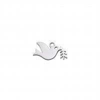 Stainless Steel Animal Pendants, 304 Stainless Steel, Dove, Vacuum Ion Plating, fashion jewelry & DIY [
