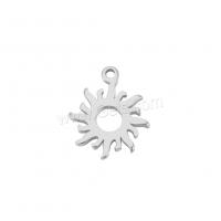Stainless Steel Pendants, 304 Stainless Steel, Sun, Vacuum Ion Plating, fashion jewelry & DIY & hollow 