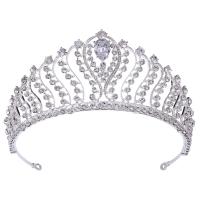 Bridal Tiaras, Zinc Alloy, with Plastic Pearl, micro pave cubic zirconia & for woman & with rhinestone, Inner Approx 160mm 