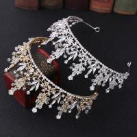 Bridal Tiaras, Zinc Alloy, with Crystal, handmade, fashion jewelry & for woman & with rhinestone Inner Approx 150mm 