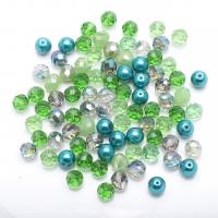 Vernickelt Glasperlen, rund, DIY & verschiedene Muster für Wahl, keine, 10mm, ca. 30PCs/Tasche, verkauft von Tasche[