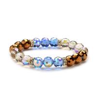 Rhinestone Crystal Bracelets, Brass, with Crystal, fashion jewelry & with rhinestone 10mm cm [