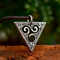 Stainless Steel Pendants, 304 Stainless Steel, Triangle, polished, vintage & DIY, original color 