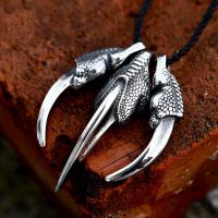 Stainless Steel Pendants, 304 Stainless Steel, Claw, polished, vintage & DIY original color 