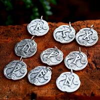 Stainless Steel Pendants, 304 Stainless Steel, polished, vintage & DIY & with letter pattern, original color 
