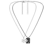 Couple Stainless Steel Necklace, 304 Stainless Steel, with 1.57inch,1.97inch extender chain, plated, 2 pieces & fashion jewelry & Unisex Approx 17.32 Inch [
