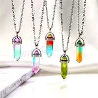 Crystal Necklace, Brass, with 304 Stainless Steel Chain & Crystal, with 5cm extender chain, plated, fashion jewelry cm [