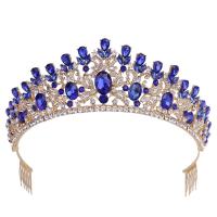 Bridal Decorative Hair Comb, Zinc Alloy, with Crystal, fashion jewelry & for woman & with rhinestone Inner Approx 160mm [