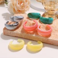 Acrylic Stud Earring, with Zinc Alloy, fashion jewelry & for woman 39mm 
