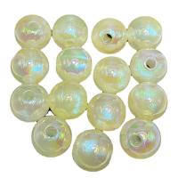 Perles acryliques plaquée, Acrylique, Rond, DIY, plus de couleurs à choisir Vendu par sac[