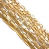 Turbanschnecken Perlen, Muschel, Tropfen, DIY & verschiedene Größen vorhanden, gelb, Länge:ca. 38 cm, verkauft von Strang[