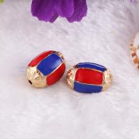 Zinc Alloy Spacer Beads, KC gold color plated, DIY & enamel, mixed colors 