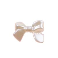 Perles de résine de couleur unie, Noeud papillon, DIY & modèles différents pour le choix, blanc Vendu par sac