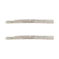 Hair Slide, Zinc Alloy, plated & for woman & with rhinestone, 63mm [