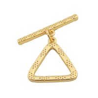 Fermoir cabillot en laiton, triangle, Placage de couleur d'or, bijoux de mode & DIY & pour femme, doré Vendu par PC