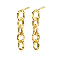 Stainless Steel Drop Earring, 304 Stainless Steel, Vacuum Ion Plating, fashion jewelry & for woman, golden [