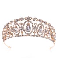 Bridal Tiaras, Zinc Alloy, with Crystal, fashion jewelry & for woman & with rhinestone Inner Approx 155mm 