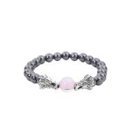 Gemstone Hematite Bracelets, Zinc Alloy, with Magnetic Hematite, fashion jewelry & Unisex Approx 7.09-7.48 Inch 
