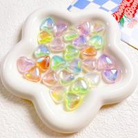 Plating Acrylic Beads, Heart, DIY 19mm [
