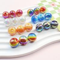 Plating Acrylic Beads, Round, DIY 16mm [