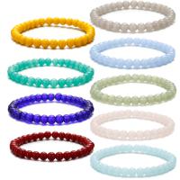 Bracelets de bijoux en perles de verre, fait à la main, bijoux de mode & unisexe, plus de couleurs à choisir, 6mm Environ 7.48 pouce, Vendu par brin[