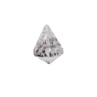 Transparent Acrylic Pendants, Diamond Shape, durable & DIY, white 