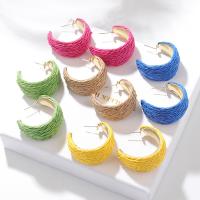 Modische und Kreative Schmuck Ohrring, Zinklegierung, mit Rafidah Grass, goldfarben plattiert, Modeschmuck & für Frau, keine, 38x38mm, verkauft von Paar