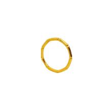 Titanium Steel Finger Ring, Bamboo, real gold plated & for woman, US Ring [