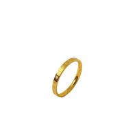 Titanium Steel Finger Ring, real gold plated, with heart pattern & for woman, US Ring [