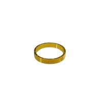 Titanium Steel Finger Ring, real gold plated, with heart pattern & for woman, US Ring [