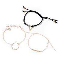 Fashion Create Wax Cord Bracelets, Zinc Alloy, with Polyester Cord, fashion jewelry & for woman [