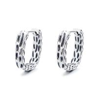 Sterling Silver Huggie Hoop Earring, 925 Sterling Silver, plated, fashion jewelry & for woman [